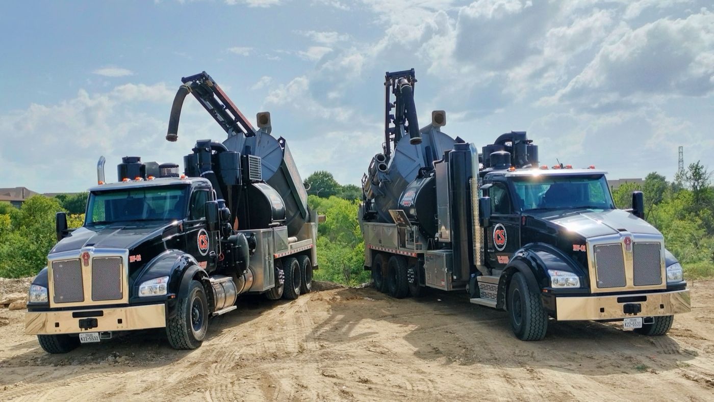 Twin Cornerstone hydrovac trucks