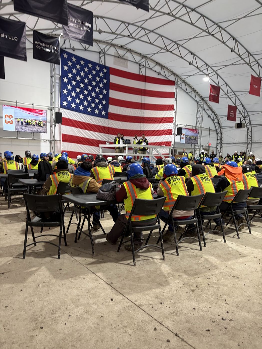 Cornerstone crews at a site safety stand-down